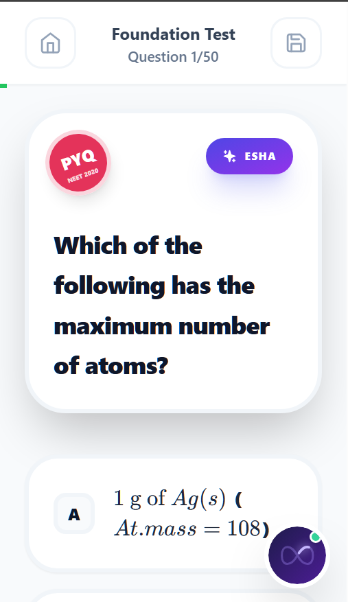 Esha on every question